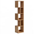 Asymetryczny regał z płyty laminowanej Orzech 60 x 24 x 180 cm
